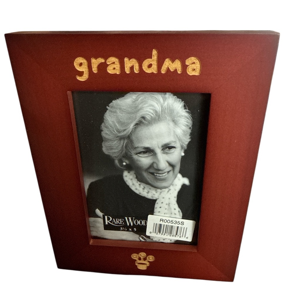 Grandma Photo Frame 3.5 x 5 Photo Opening Rare Woods New‎
